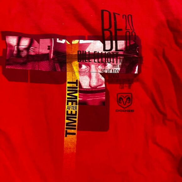 Chase-authentics Men's Red T-shirt Bill Elliot Dodge Ram Racing Y2K XL - Picture 4 of 4
